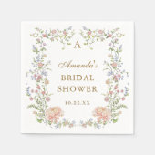 Grace Pastel Blush Bloemen Vrijgezellenfeest Servet (Voorkant)