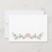 Grace Pastel Roze QR code Trouwen RSVP kaart (Achterkant)