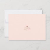 Grace Peach Modern Wedding RSVP Kaartje (Achterkant)