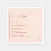Grace Peach Modern Wedding Servet (Voorkant)