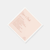Grace Peach Modern Wedding Servet (Hoek)
