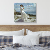 Grace Reading bij Howth Bay Orpen Canvas Print (Insitu (Slaapkamer))
