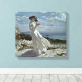 Grace Reading bij Howth Bay Orpen Canvas Print (Insitu (Houten vloer))