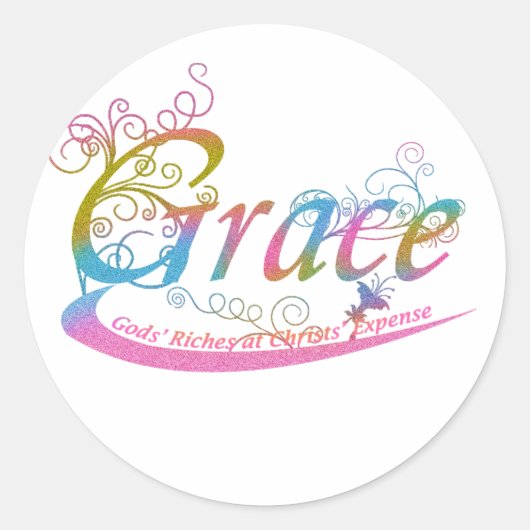 Grace Ronde Sticker (Voorkant)