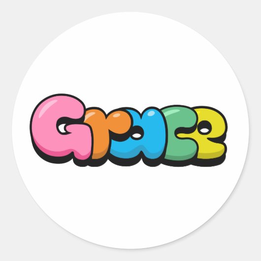 Grace Ronde Sticker (Voorkant)