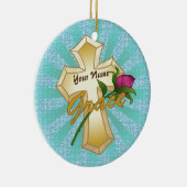Grace Roos Christelijk Cross Ornament (Rechts)