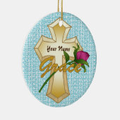Grace Rose Christelijk Kruis Ornament (Rechts)