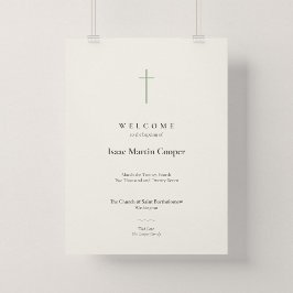 Grace Sage Cross Doopkerk Welkomstbord Poster