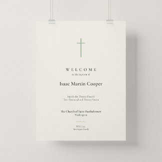 Grace Sage Cross Doopkerk Welkomstbord Poster