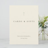 Grace Sage Minimal Cross Kaarten & Cadeaus Tafelka (Staand voorkant)
