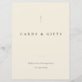 Grace Sage Minimal Cross Kaarten & Cadeaus Tafelka (Voorkant)