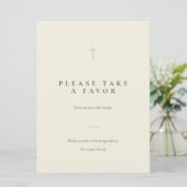 Grace Sage Minimal Cross Take a Favor Tafelbord (Staand voorkant)