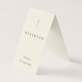 Grace Sage Religieuze Gereserveerde Zitplaatskaart Visitekaartje