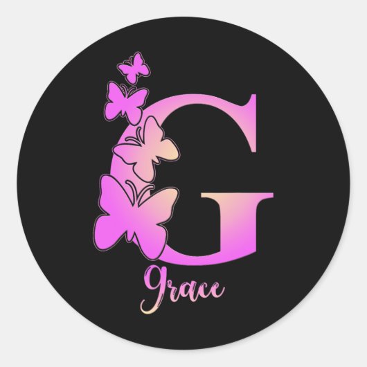 Grace school inspiratie ronde sticker (Voorkant)