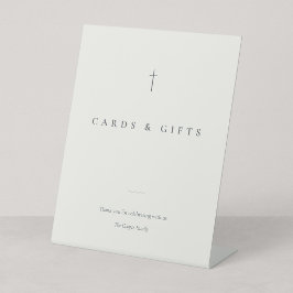 Grace Stone Minimal Cross Kaarten & Cadeaus Tafel Reclamebord Met Voetstuk