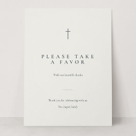 Grace Stone Minimal Kruis Neem een Favoriet Tafelk