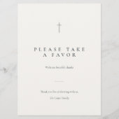 Grace Stone Minimal Kruis Neem een Favoriet Tafelk (Voorkant)