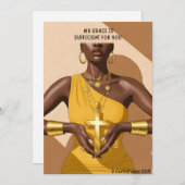 Grace & Strength 2 Corinthians 12:9 Faith Art Feestdagenkaart (Voorkant / Achterkant)