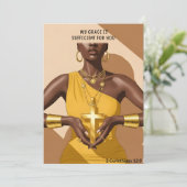 Grace & Strength 2 Corinthians 12:9 Faith Art Feestdagenkaart (Staand voorkant)