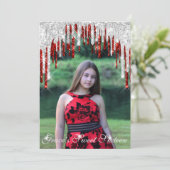 Grace Sweet Sixteen Red Silver Drivers Save The Date (Staand voorkant)