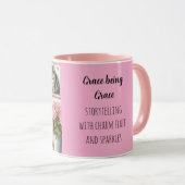 Grace the Robot – Sparkle en Syntax aan haar burea Mok (Voorkant rechts)