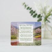 "Grace to help", Christelijk gedicht met lentescen Feestdagenkaart (Staand voorkant)