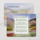 "Grace to help", Christelijk gedicht met lentescen Feestdagenkaart (Voorkant / Achterkant)