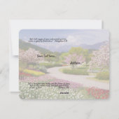 "Grace to help", Christelijk gedicht met lentescen Feestdagenkaart (Achterkant)