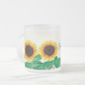 Grace Under Pressure: Inspirerende Zonnebloem Quot Matglas Koffiemok (Voorkant links)