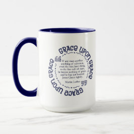 'Grace Upon Grace' 15 oz. Mok (marine)
