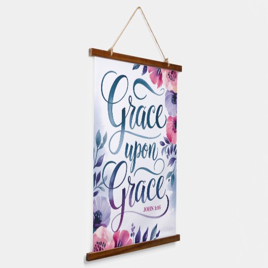 Grace Upon Grace Christelijk Wall Hangend Wandkleed (Gebogen)