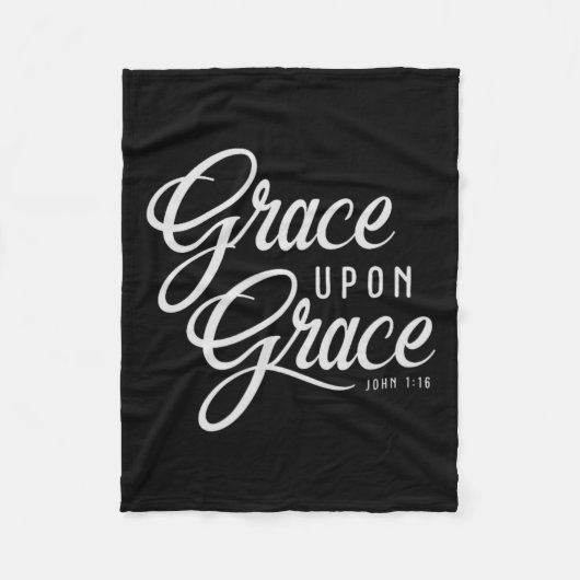 Grace Upon Grace Christelijke Faith Bijbelprijsopg Fleece Deken (Voorkant)