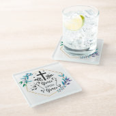 Grace Upon Grace Glazen Onderzetter (Schuin)