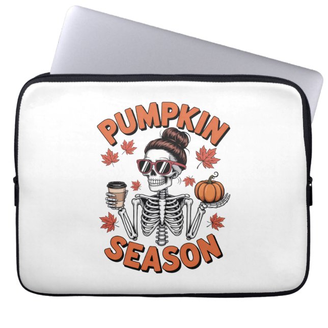 Grace Upon Grace Herfst Pumpkin Laptop Sleeve (Voorkant)