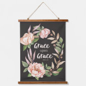Grace Upon Grace - Johannes 1:16 - Bloemen Hangend Wandkleed (Voorkant)