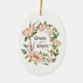 Grace Upon Grace - Johannes 1:16 - Bloemen Keramisch Ornament (Voorkant)