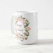 Grace Upon Grace - Johannes 1:16 - Bloemen Koffiemok (Voorkant links)