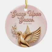 "Grace Upon Grace" Keepsake Ornament:  Keramisch Ornament (Voorkant)