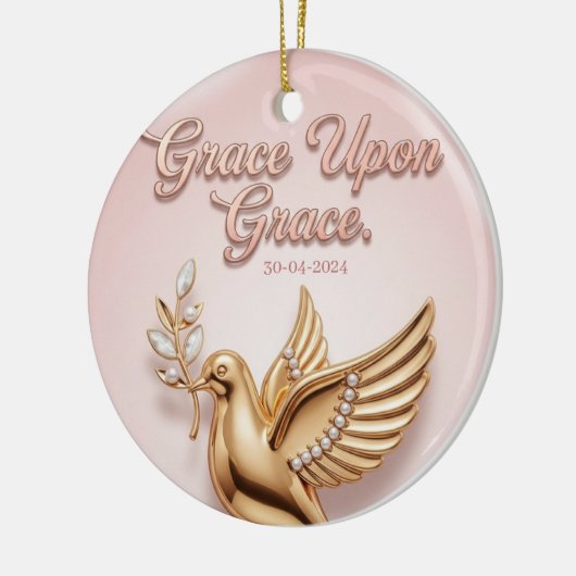 "Grace Upon Grace" Keepsake Ornament:  Keramisch Ornament (Links)