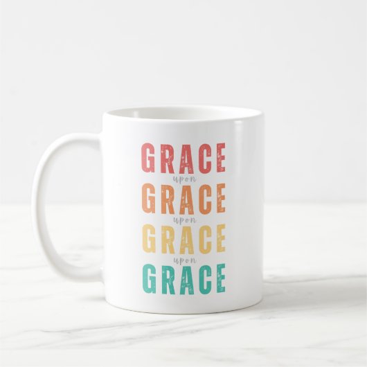 Grace Upon Grace, Rainbow Faith Mok, Christelijk Koffiemok (Links)