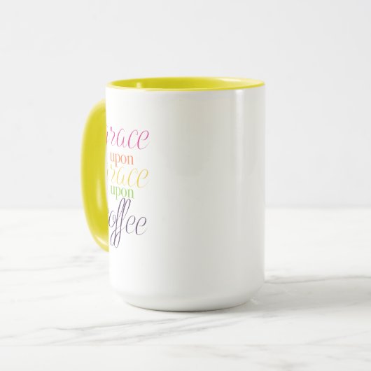 Grace Upon Grace Upon Coffee - 15 oz. KoffieMok Mok (Voorkant links)