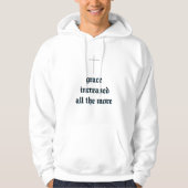 Grace Verhoog des te meer witte hoodie (Voorkant)