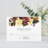 Grace Vintage bruiloft RSVP-kaarten RSVP Kaartje (Staand voorkant)