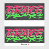 Grace Vorname Name Graffiti Aufkleber Sticker (Vel)