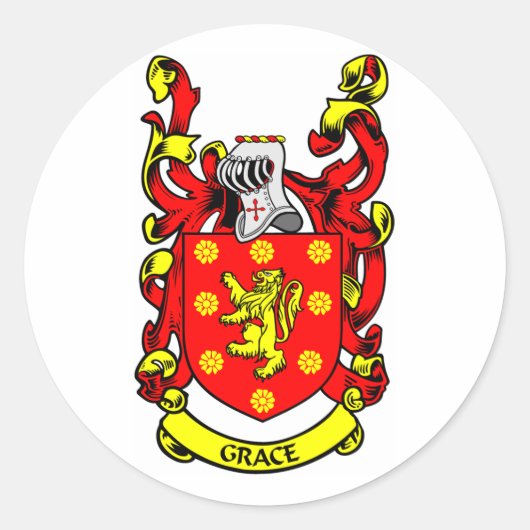 GRACE Wapen Ronde Sticker (Voorkant)