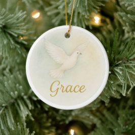 “Grace” Watercolor Christmas Ornament