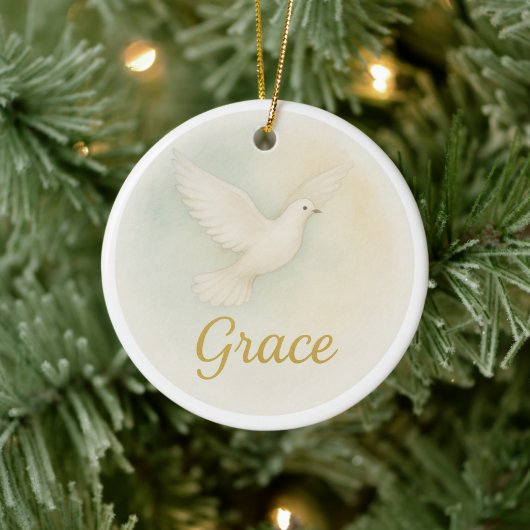 “Grace” Watercolor Christmas Ornament (Boom)
