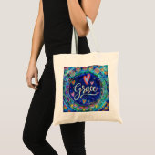 Grace Whimsical Blue Inspirivity Tote Bag (Voorkant (product))