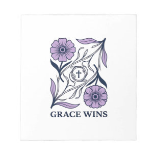 Grace Wins Bloem Kerstmis Vintage Gravure T-shirt_ Notitieblok