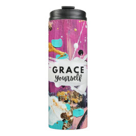 Grace Yourself Abstracte Tumbler Inspirerend Thermosbeker